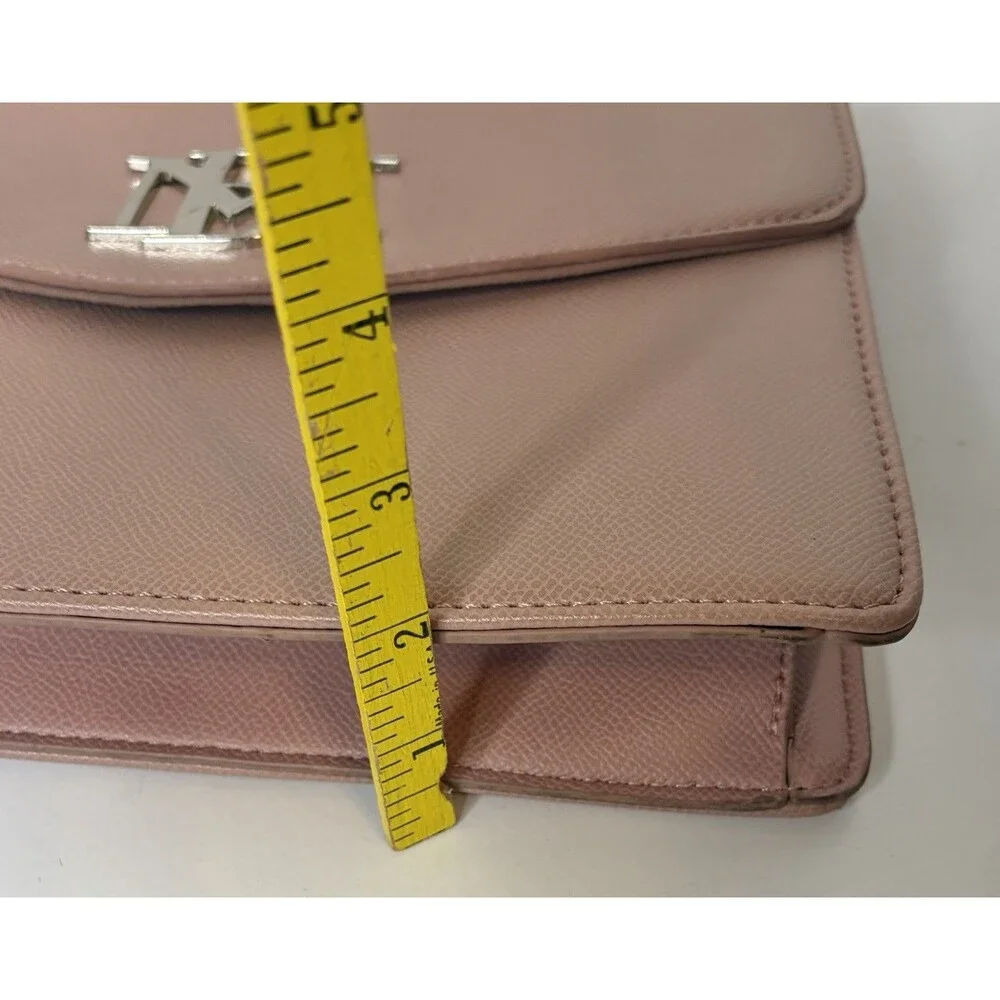 Badgley Mischka Crossbody Handle Vegan Leather Bag Purse Blush Color Light Pink